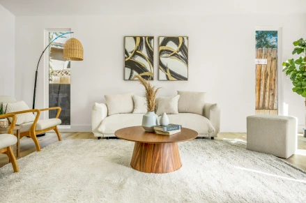 Indoor shot of a light-filled living room.